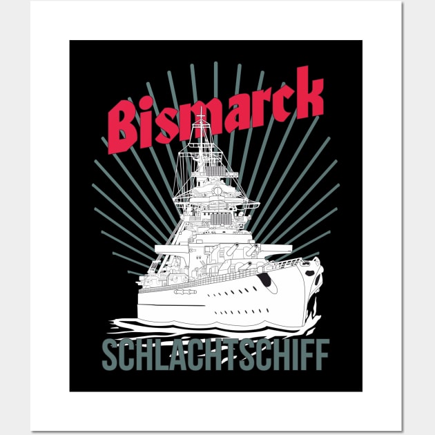 German battleship Bismarck Wall Art by FAawRay